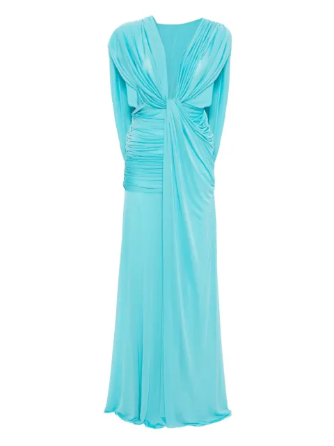 Christopher Esber ripple drape dress Blue 24043346