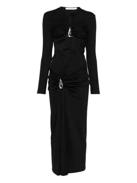 Christopher Esber crystal-pendant open-twist midi dress Black 25043331