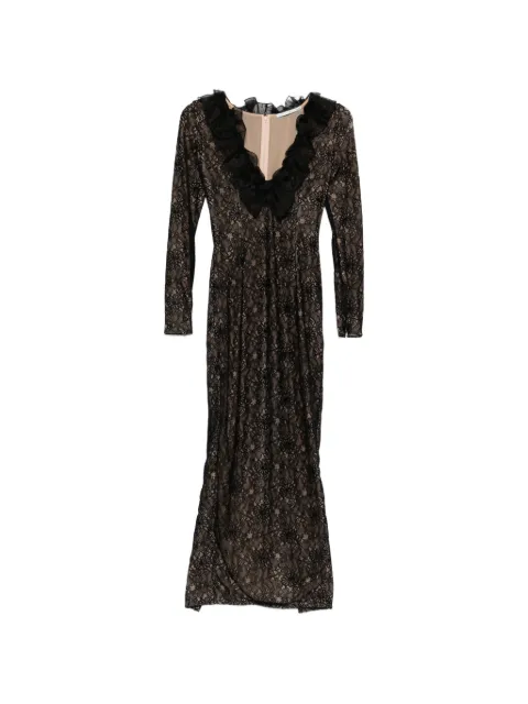 Alessandra Rich lace maxi dress Black FABX4268