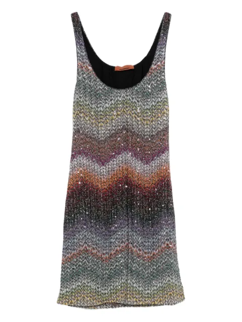 Missoni scoop-neck mini dress Grey DS26SG1LBC005Y