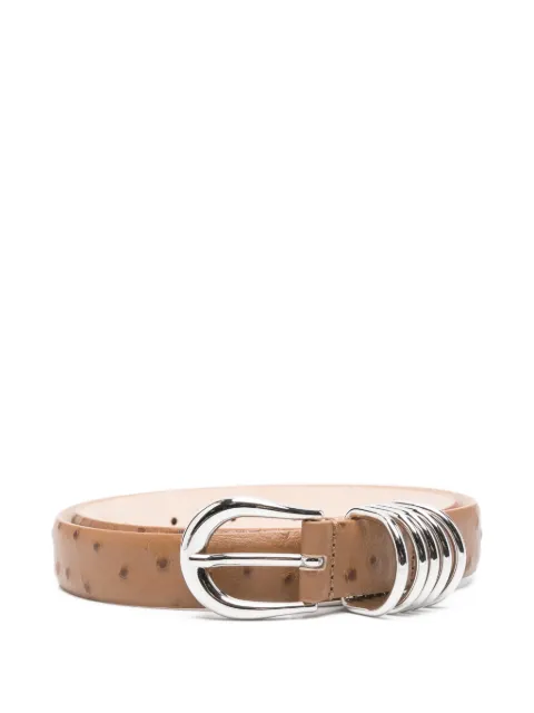 Déhanche hollyhock ostrich-embossed belt Brown HOLLYHOCKCAMELOSTR