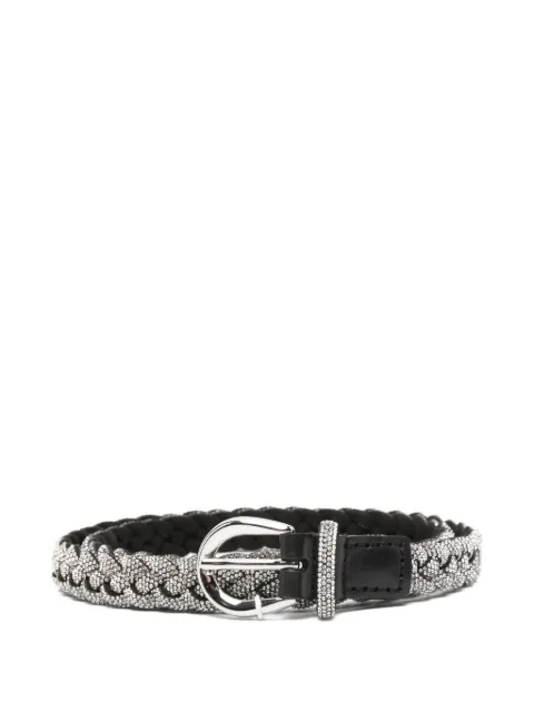 Déhanche Priscilla rhinestone braided belt Black PRISCILLA