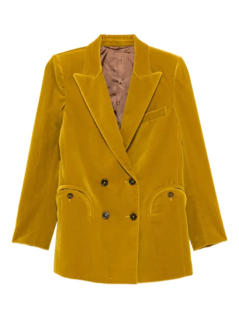 Blazé Milano velvet blazer Yellow BZEBD19BJUS