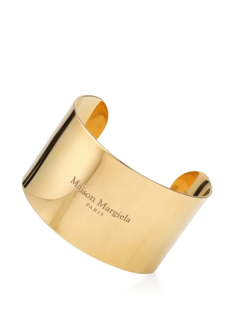 Maison Margiela logo reference cuff bracelet Gold SM1UY0105P8574