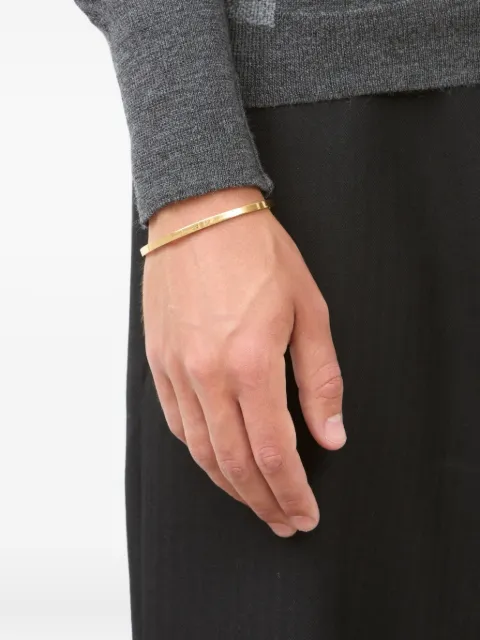 Maison Margiela logo-reference cuff bracelet Gold SM1UY0103P8574