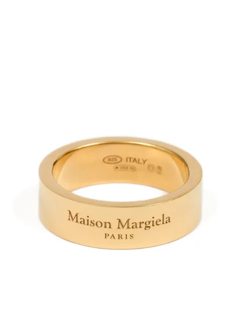 Maison Margiela logo-engraved ring Gold SM1UQ0124P8574