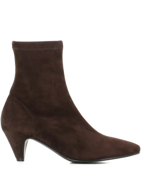 Del Carlo 55mm pointed suede boots Brown 12018