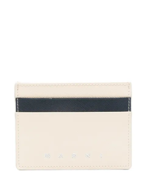 Marni mbossed-logo cardholder Neutrals PFMI0002L5LV520