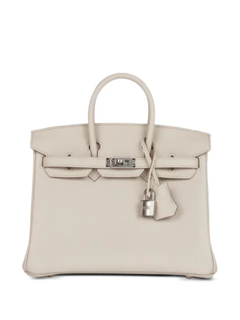 Hermès Pre-Owned 2024 Birkin 25 Togo palladium-hardware handbag Neutrals BIRKIN25
