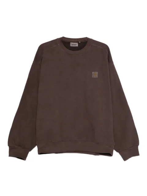 Carhartt WIP logo-patch crew-neck sweatshirt Brown I029522