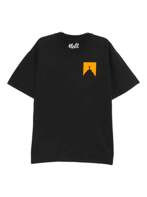 Melt graphic print T-shirt Black MS5046