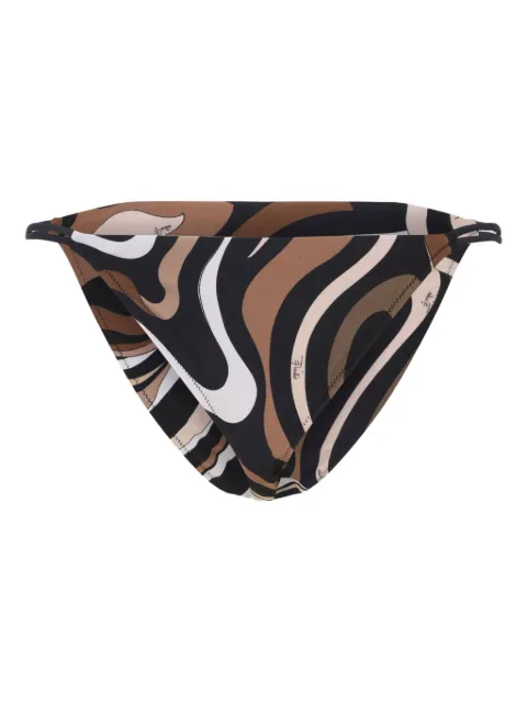 PUCCI Marmo print V-cut bikini bottoms Black 5UMX055U775