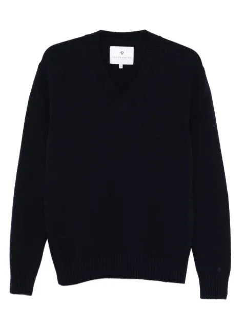 SEVEN GAUGE V-neck long-sleeve sweater Black PUL001810082
