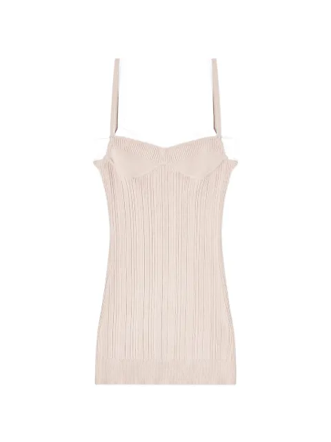 Diesel knit tank dress with layered effect Neutrals A208300WICK