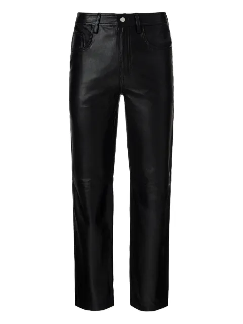 MEDEEA straight-leg leather trousers Black MLPB