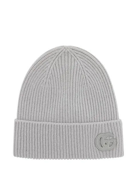 Gucci GG ribbed-knit cashmere beanie hat Grey 8341903GAC0