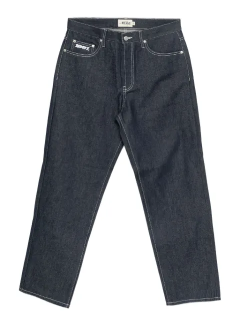 Awake NY contrast-stitch straight-leg jeans Blue AWKFW25PA001