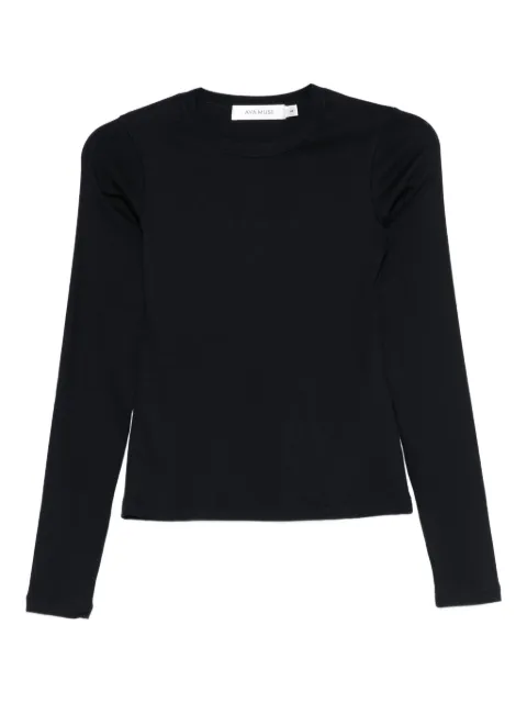 Aya Muse long-sleeve T-shirt Black AMSS25150
