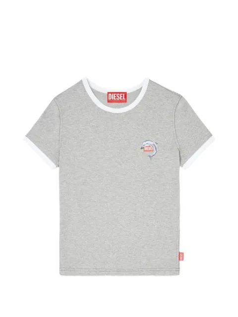 Diesel T-Uncuties-Long-S13 ringer dolphin-motif T-shirt Grey A219170QHHA