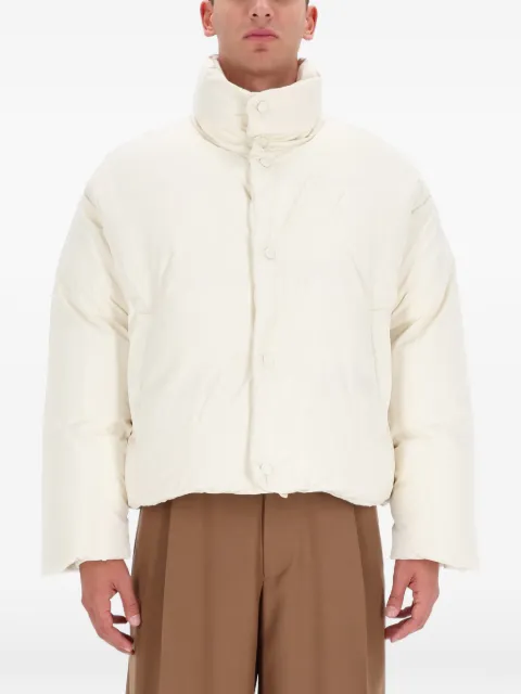 AMI Paris button funnel-neck jacket Neutrals HJK818PL0039185