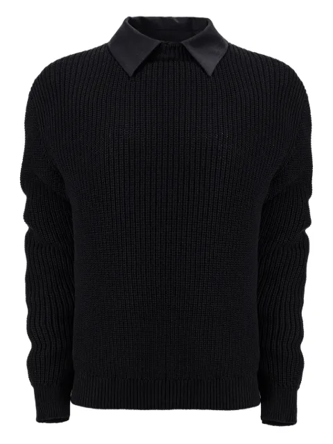 MEDEEA collared sweater Black MSWB