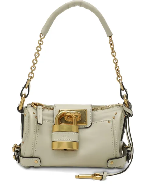 Chloé padlock-detail shoulder bag Neutrals CH25WS803P75