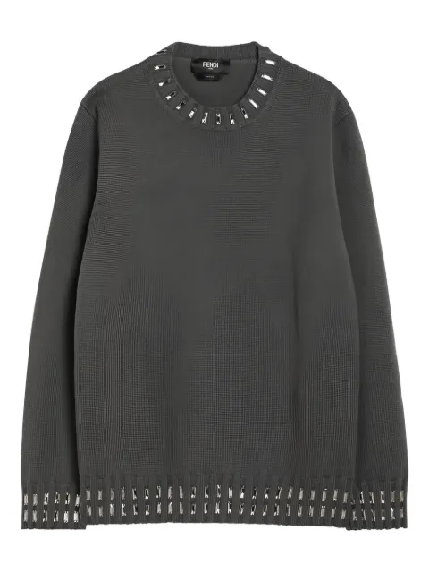 FENDI wool blend sweater Grey FZX091AOZR