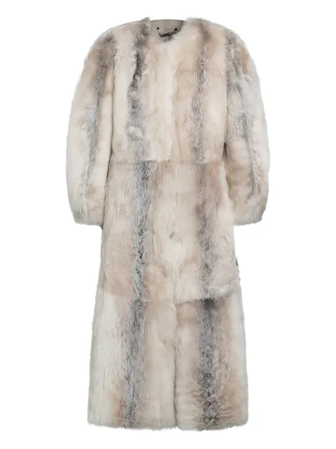 FENDI long-sleeve coat Neutrals FM5422