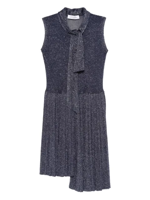 John Galliano Pre-Owned 2010s pleated dress Blue HOLAGAL155