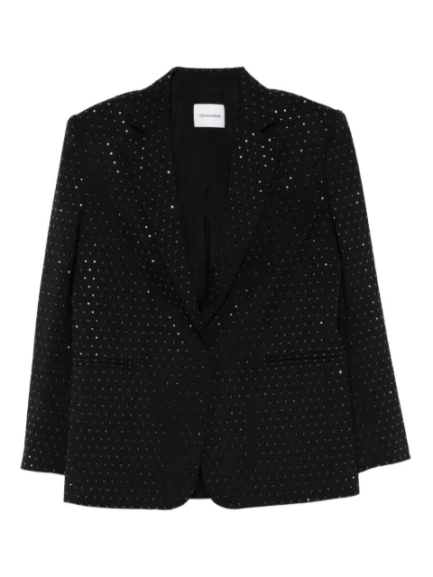 THE ANDAMANE single-breasted crystal-embellished blazer Black TM183014ATNW050