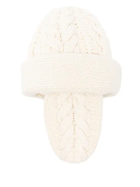 Duran Lantink cable-knit beanie Neutrals DRFW25HA02023