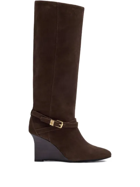 GANNI Kat high boots in brown suede Brown B1010087