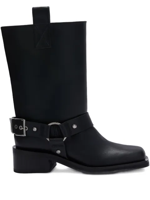 GANNI buckle-detail suede boots Black B1010102