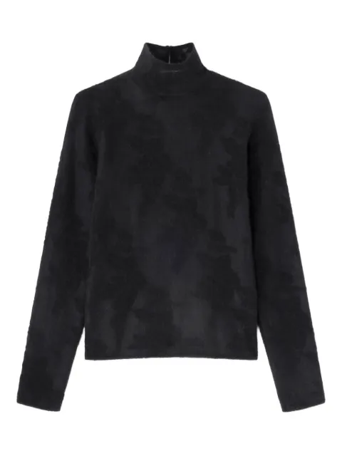 GANNI sheer turtleneck Black A1070097