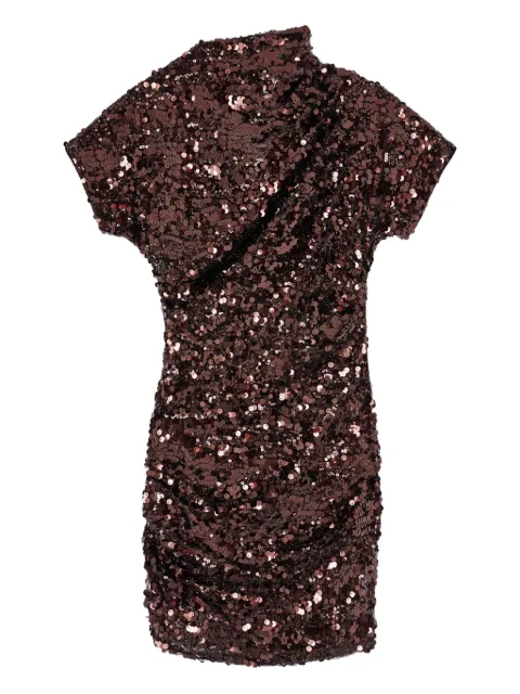 GANNI brown sequins mini dress Brown A1030201