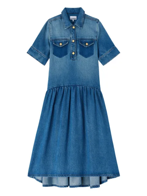 GANNI light washed denim dress Blue A1030154