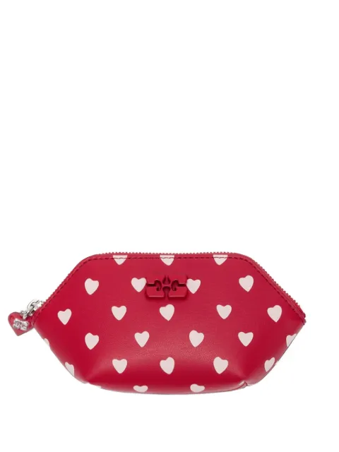 GANNI Bou coin purse with dots Red B3010112