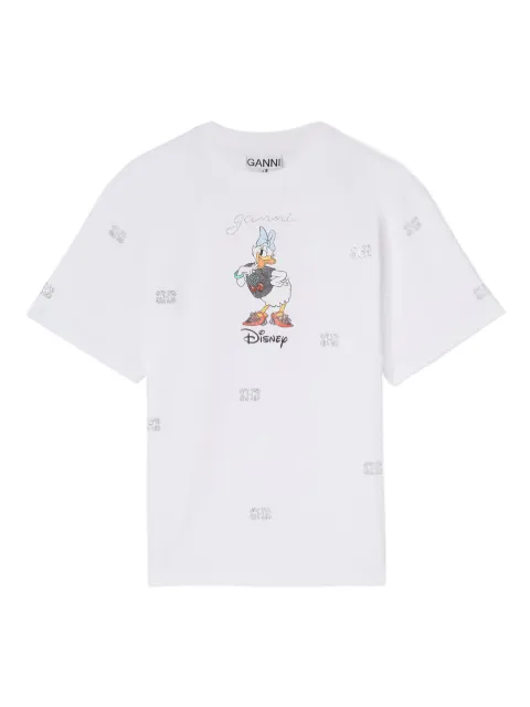 GANNI x Disney Daisy Duck white printed T-shirt White A1050101