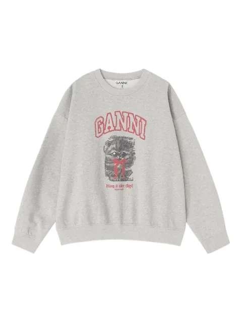 GANNI grey Kitty sweatshirt Grey A1060016