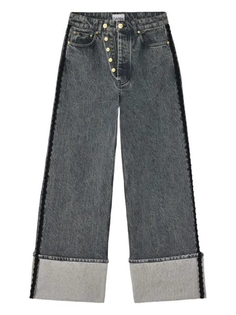 GANNI baggy jeans with double fly Grey A1100030