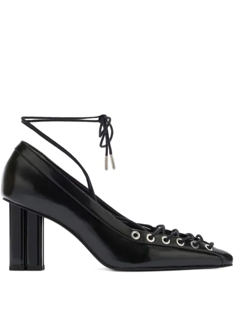 GANNI lace-up Butterfly high pumps in black Black B1030049