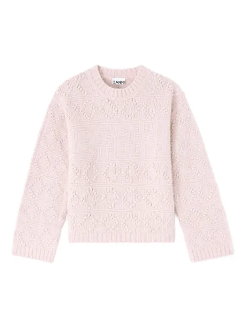 GANNI textured sweater Pink A1070065
