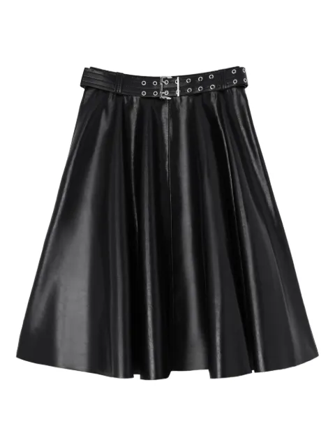 GANNI leather skirt Black A1090069