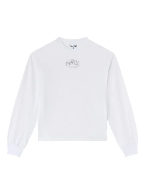 GANNI essential basic long-sleeve White A1050068
