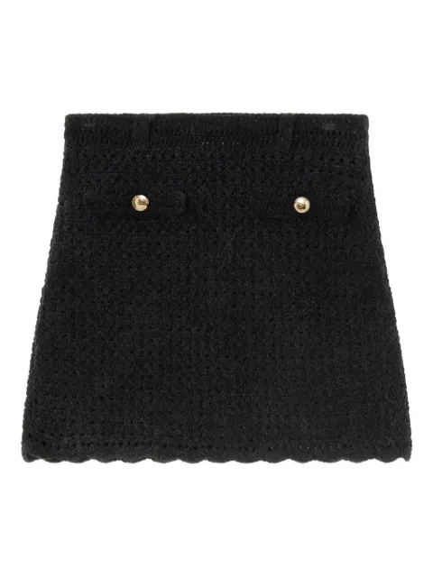 GANNI black crochet mini skirt Black A1090090