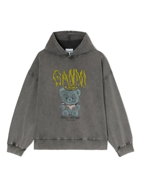 GANNI Vintage wash hoodie Grey A1060033