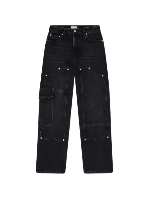 GANNI Audri jeans in black rigid denim Black A1100100