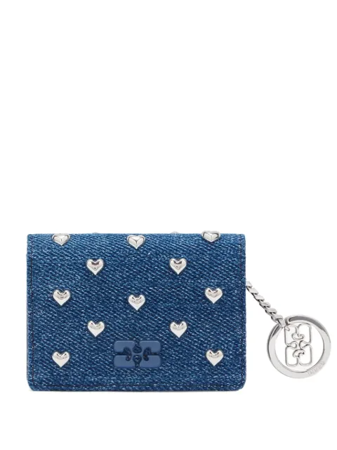 GANNI heart-motif wallet Blue B3010120