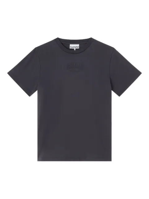 GANNI logo T-shirt Grey A1050057