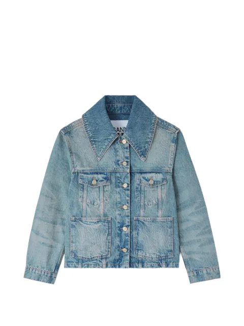 GANNI rigid denim jacket Blue A1010172